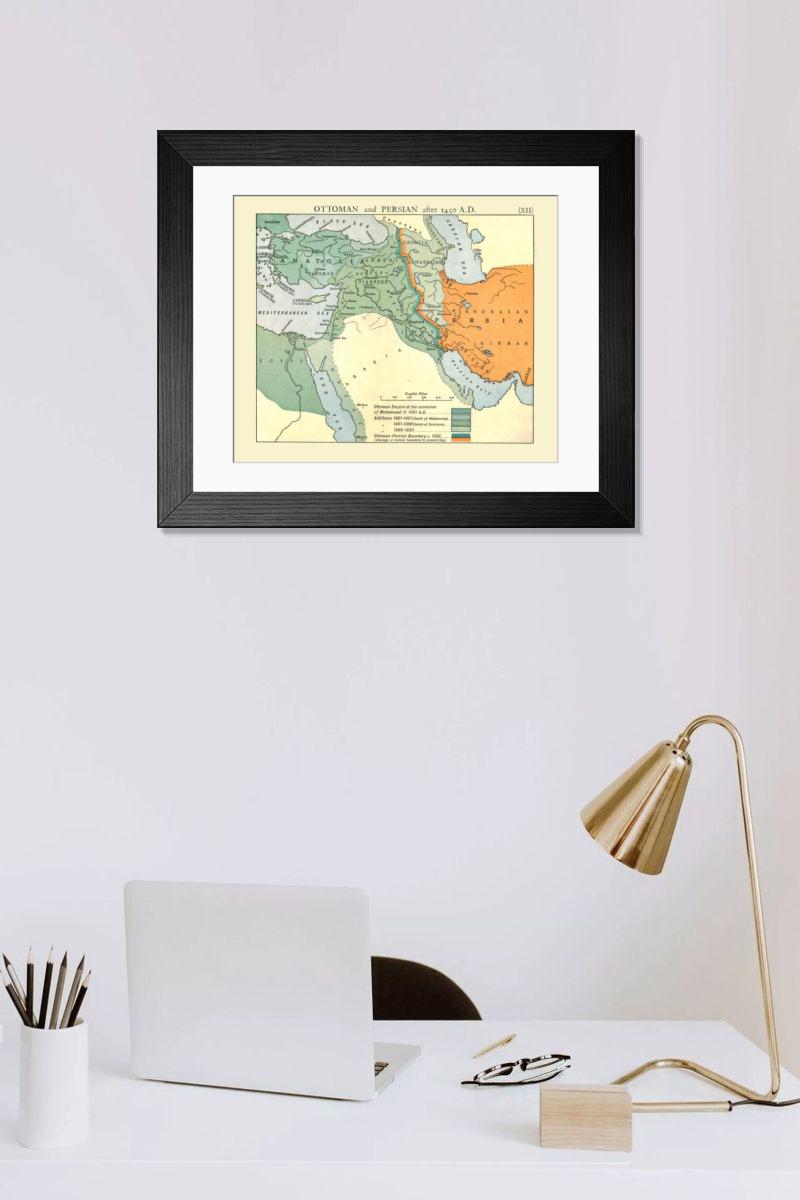 Shown hanging in a room: Modern 14"x12" (36x31cm)