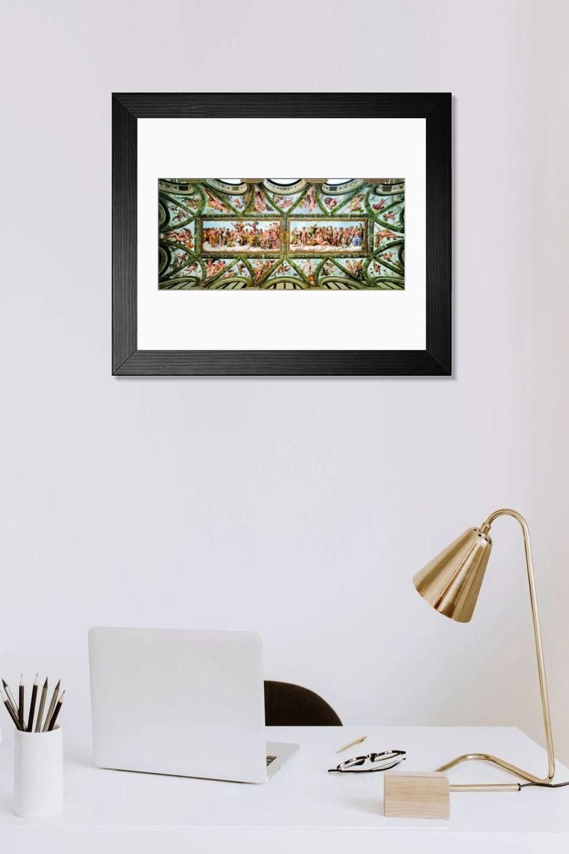 Shown hanging in a room: Modern 14"x12" (36x31cm)