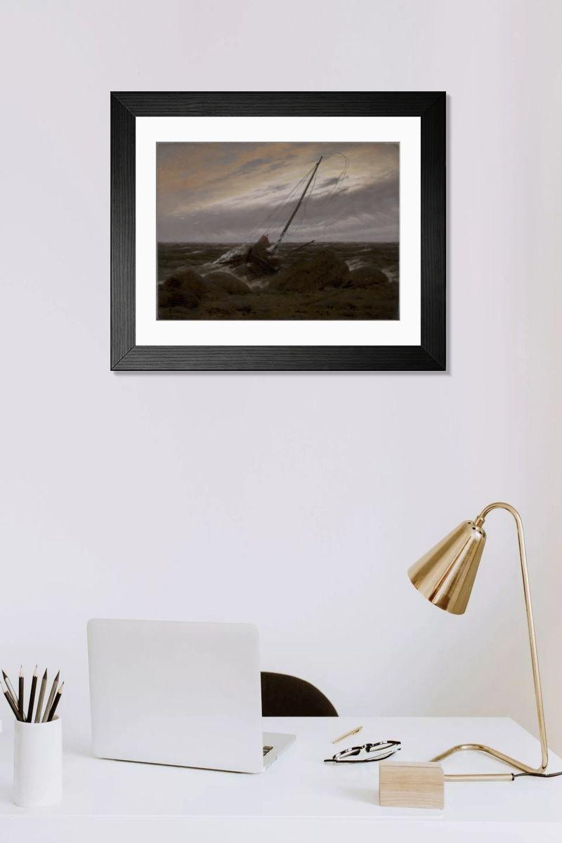 Shown hanging in a room: Modern 14"x12" (36x31cm)