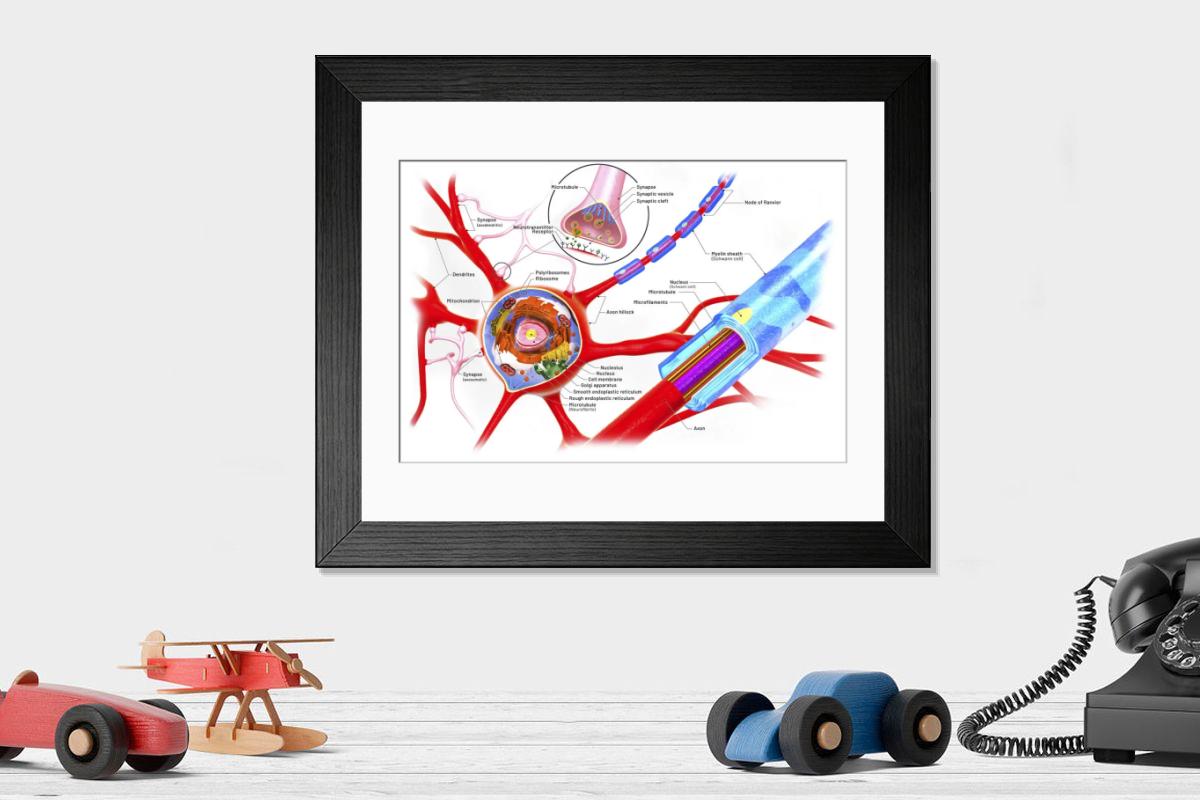 Shown hanging in a room: Modern 14"x12" (36x31cm)
