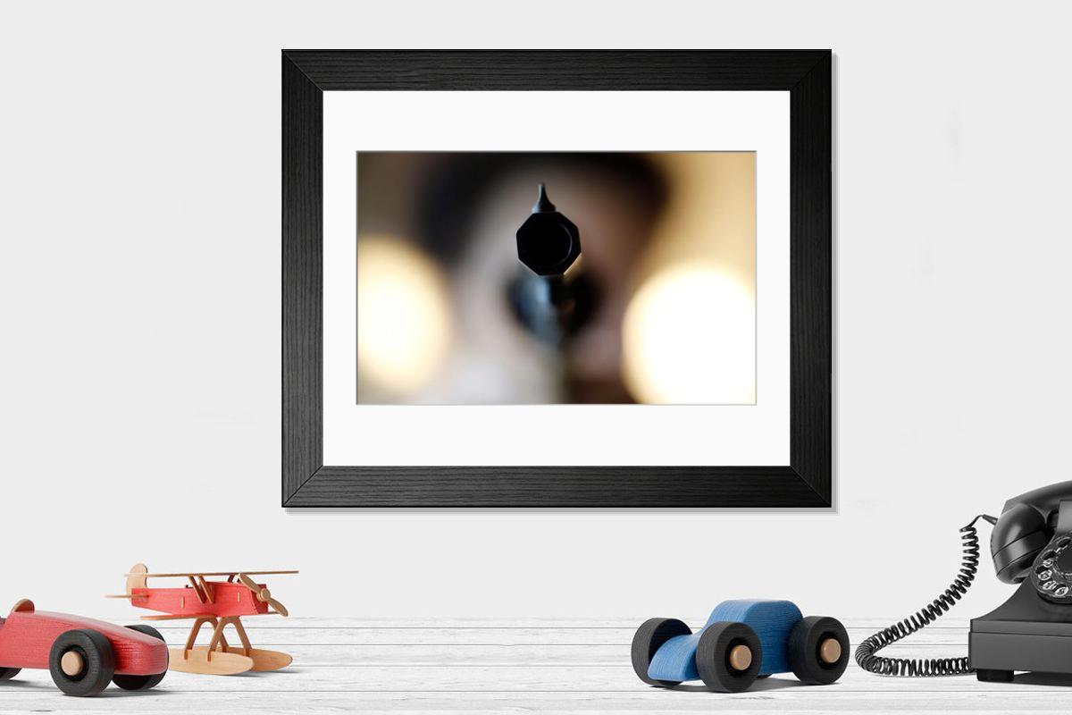 Shown hanging in a room: Modern 14"x12" (36x31cm)