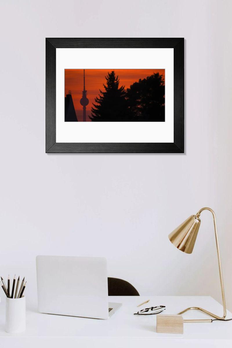 Shown hanging in a room: Modern 14"x12" (36x31cm)