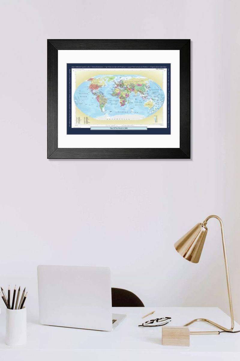 Shown hanging in a room: Modern 14"x12" (36x31cm)
