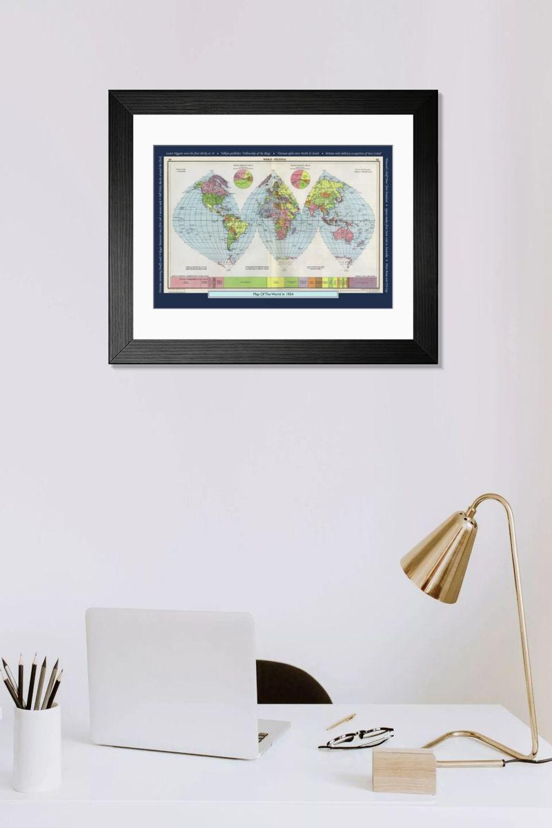 Shown hanging in a room: Modern 14"x12" (36x31cm)