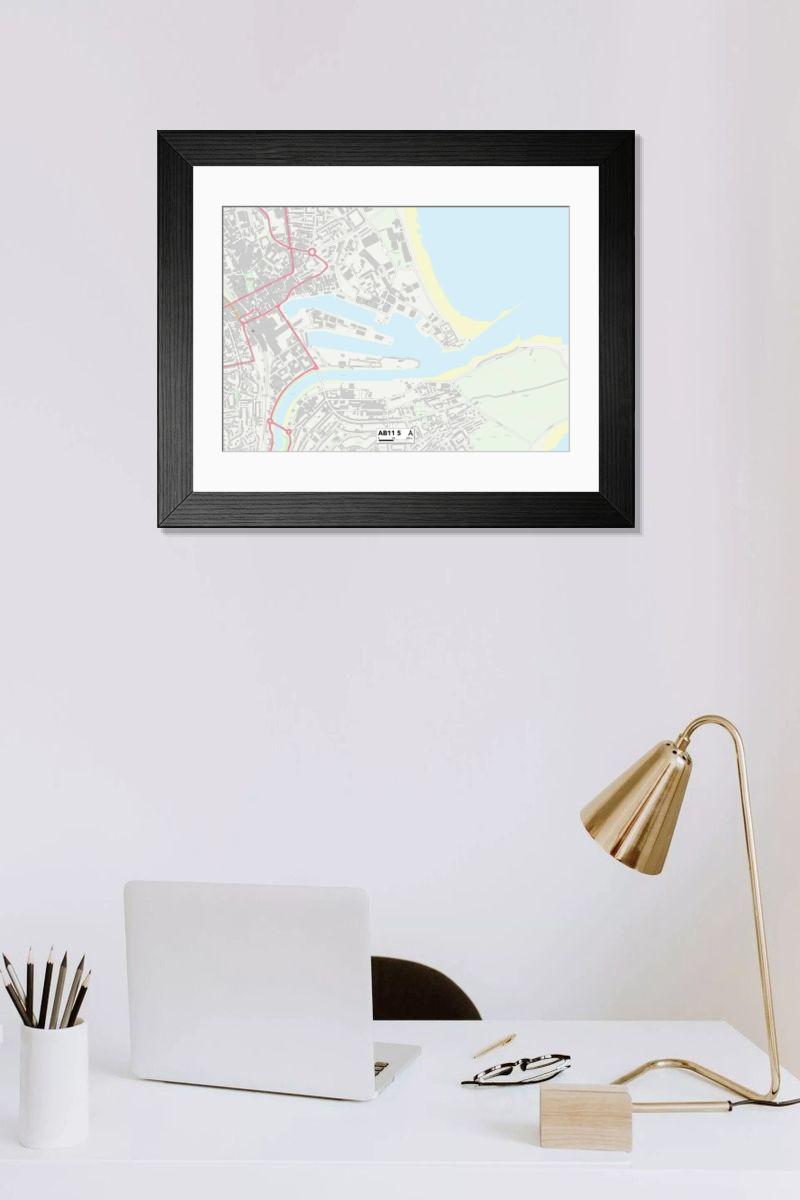 Shown hanging in a room: Modern 14"x12" (36x31cm)