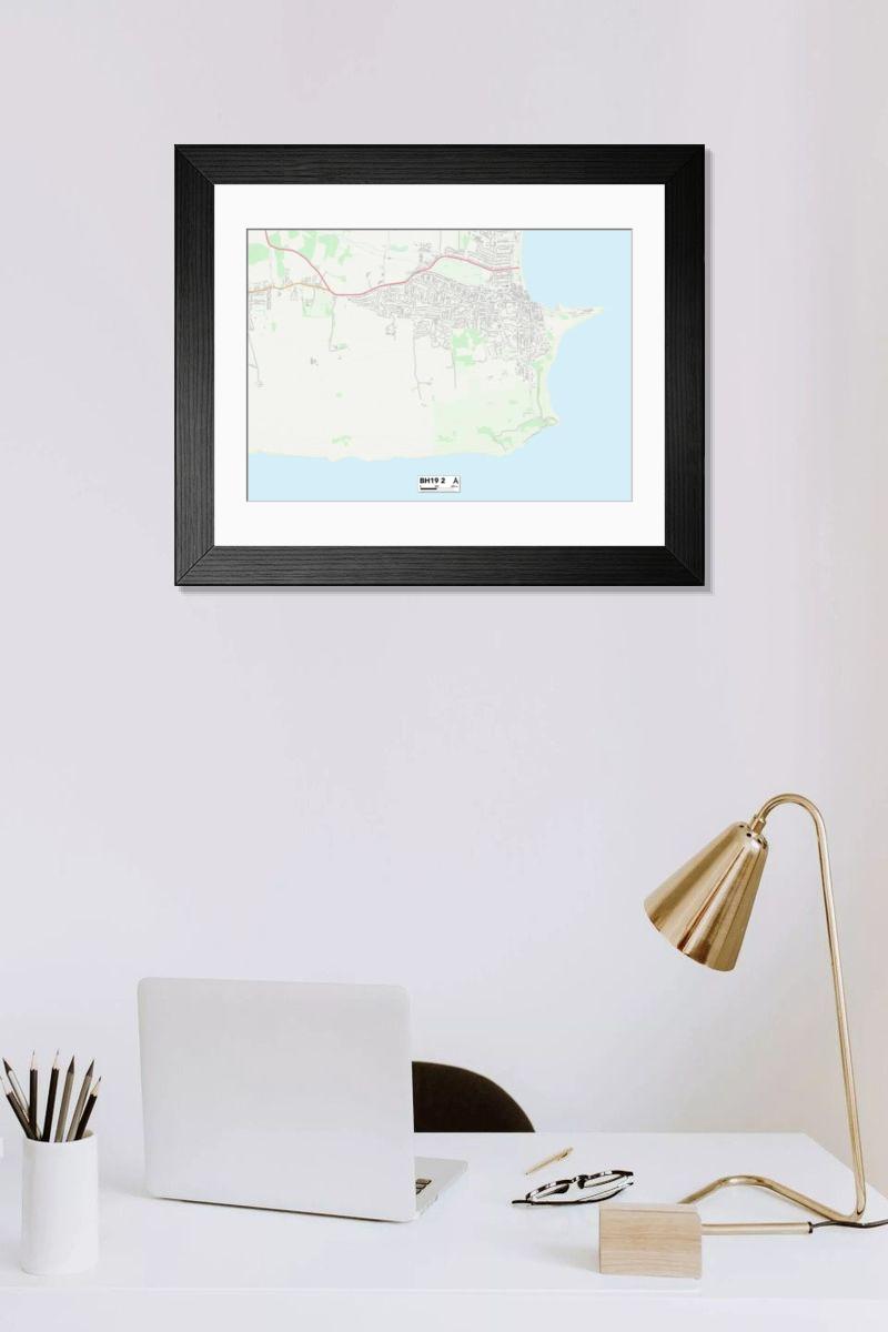 Shown hanging in a room: Modern 14"x12" (36x31cm)