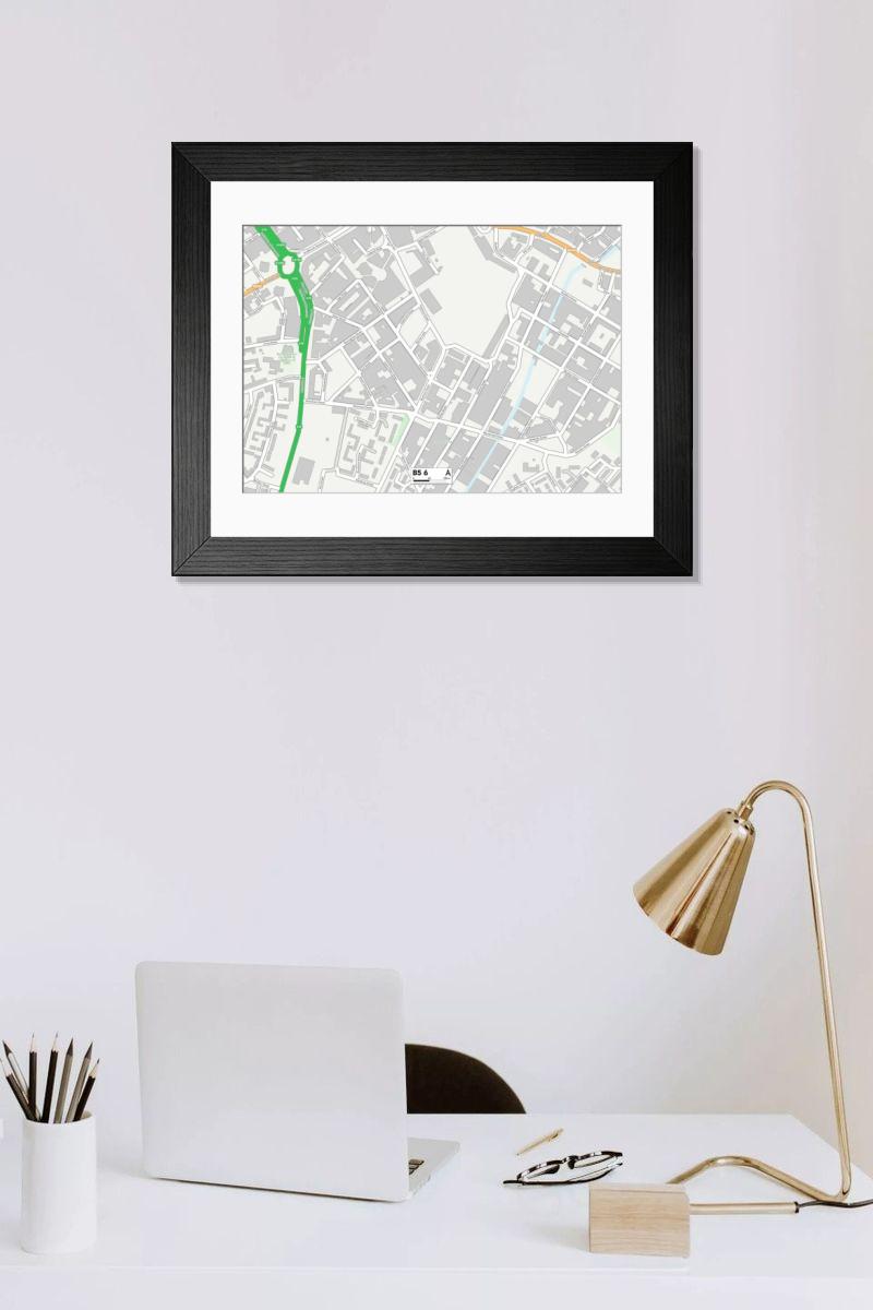 Shown hanging in a room: Modern 14"x12" (36x31cm)