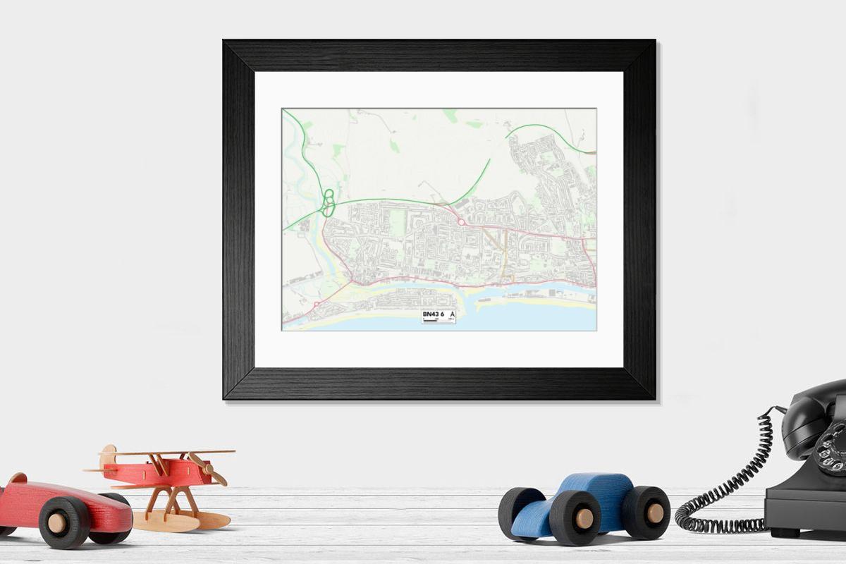 Shown hanging in a room: Modern 14"x12" (36x31cm)