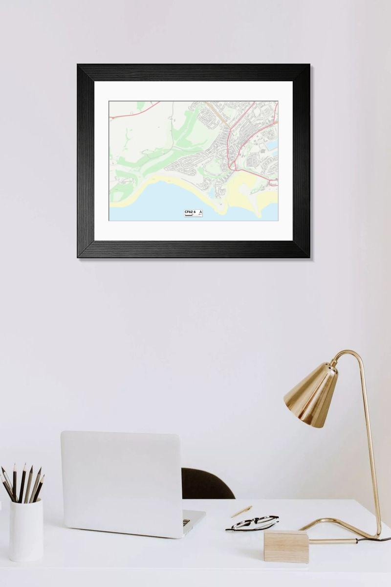 Shown hanging in a room: Modern 14"x12" (36x31cm)