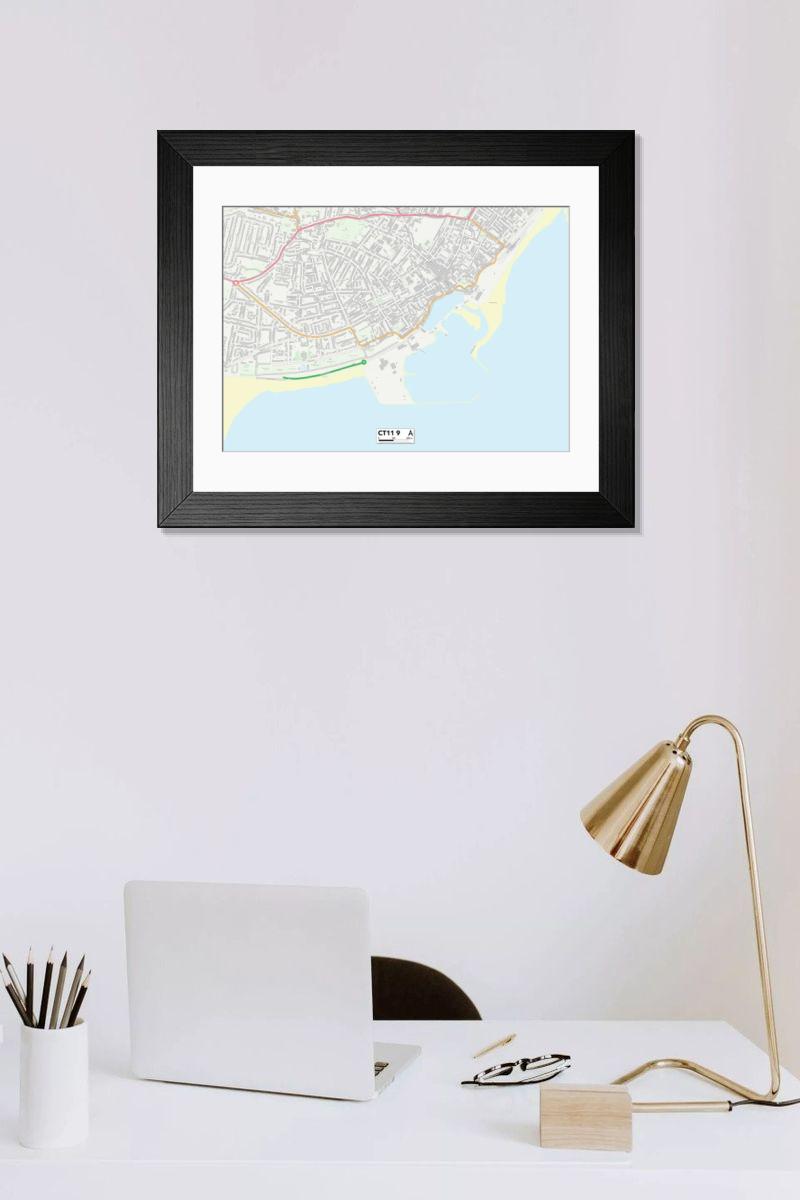 Shown hanging in a room: Modern 14"x12" (36x31cm)