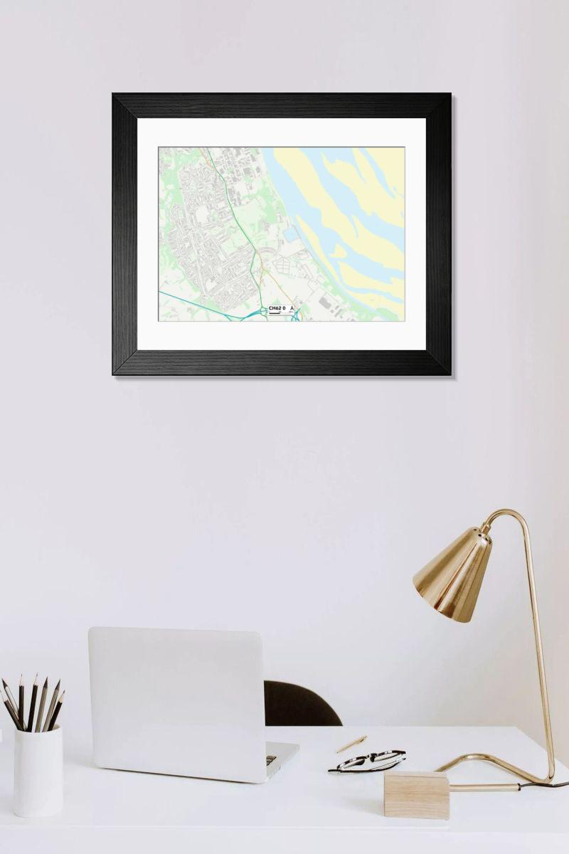 Shown hanging in a room: Modern 14"x12" (36x31cm)