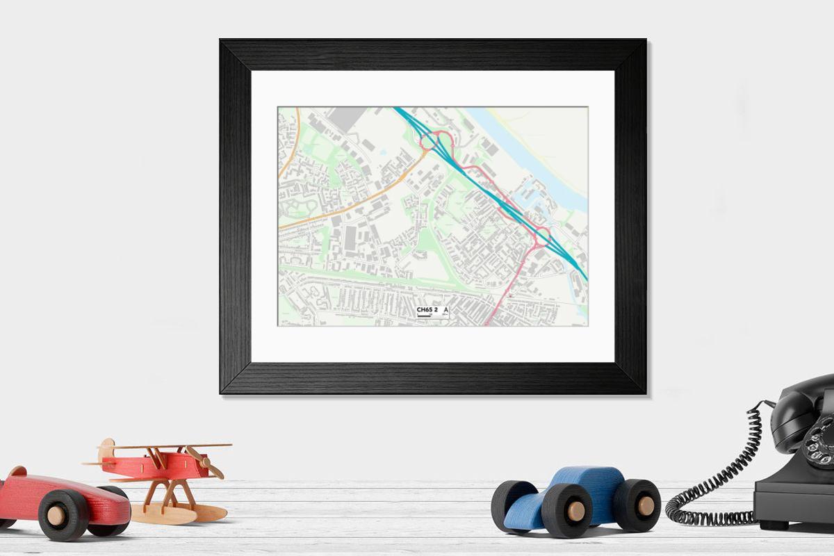 Shown hanging in a room: Modern 14"x12" (36x31cm)