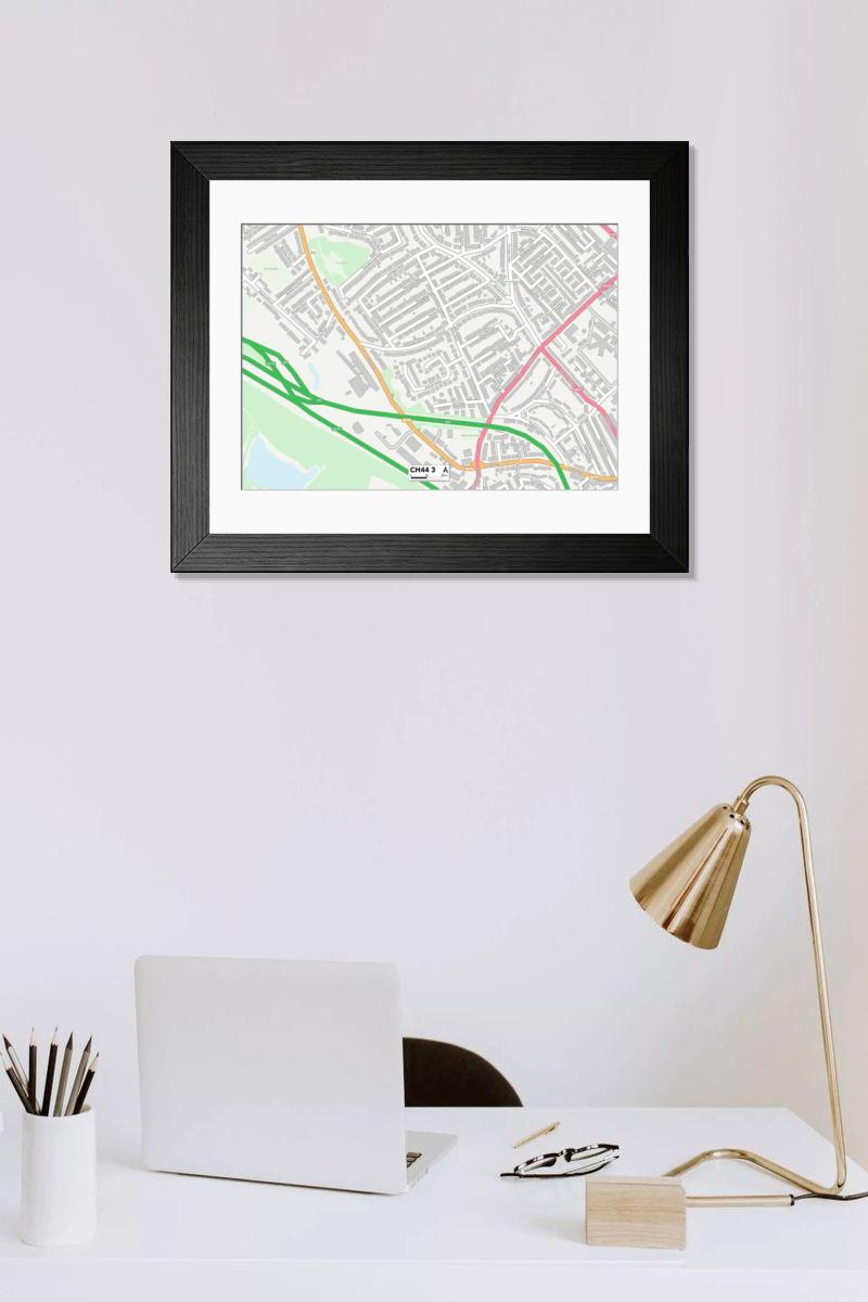Shown hanging in a room: Modern 14"x12" (36x31cm)