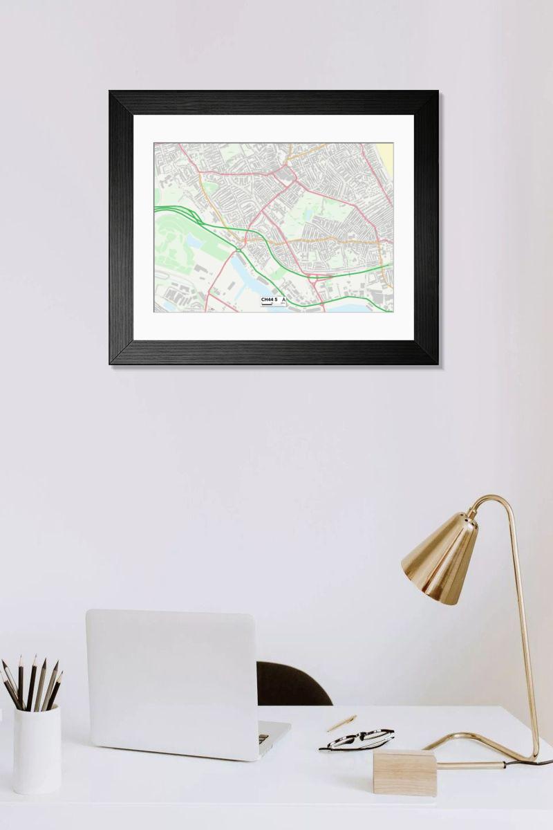 Shown hanging in a room: Modern 14"x12" (36x31cm)