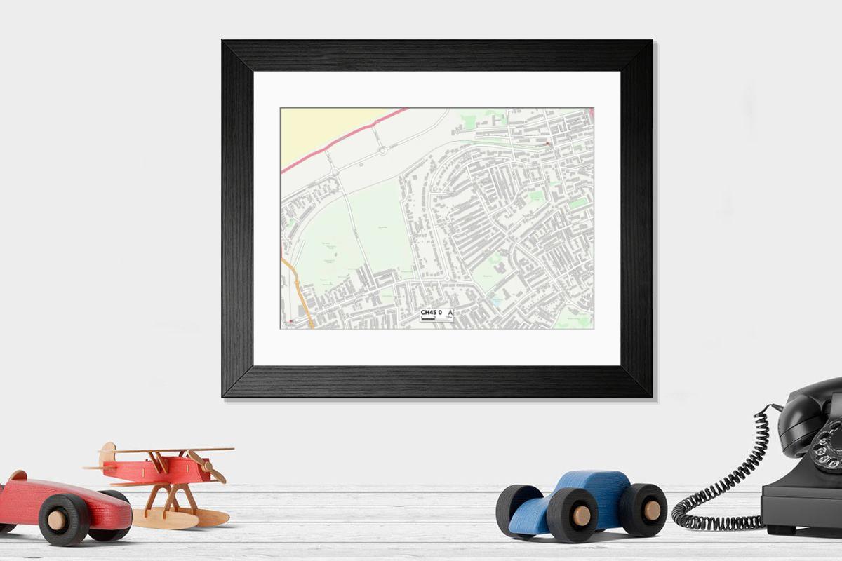 Shown hanging in a room: Modern 14"x12" (36x31cm)