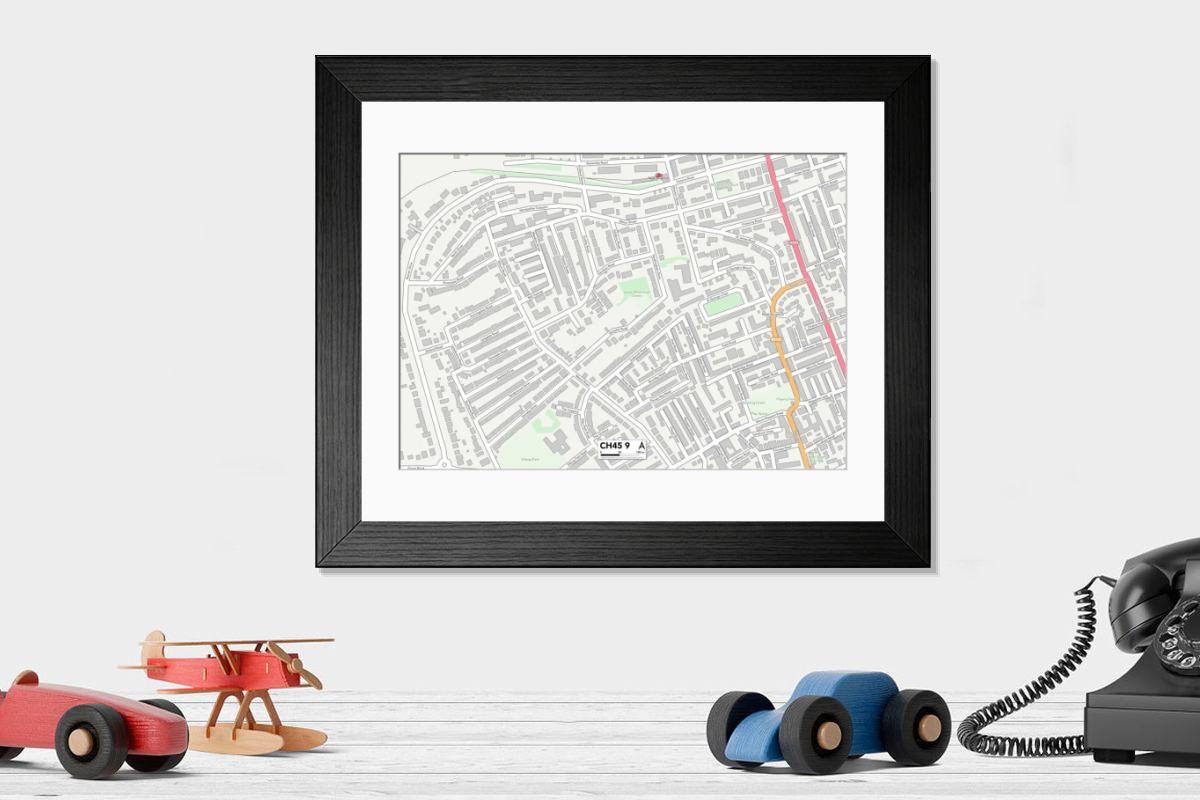 Shown hanging in a room: Modern 14"x12" (36x31cm)