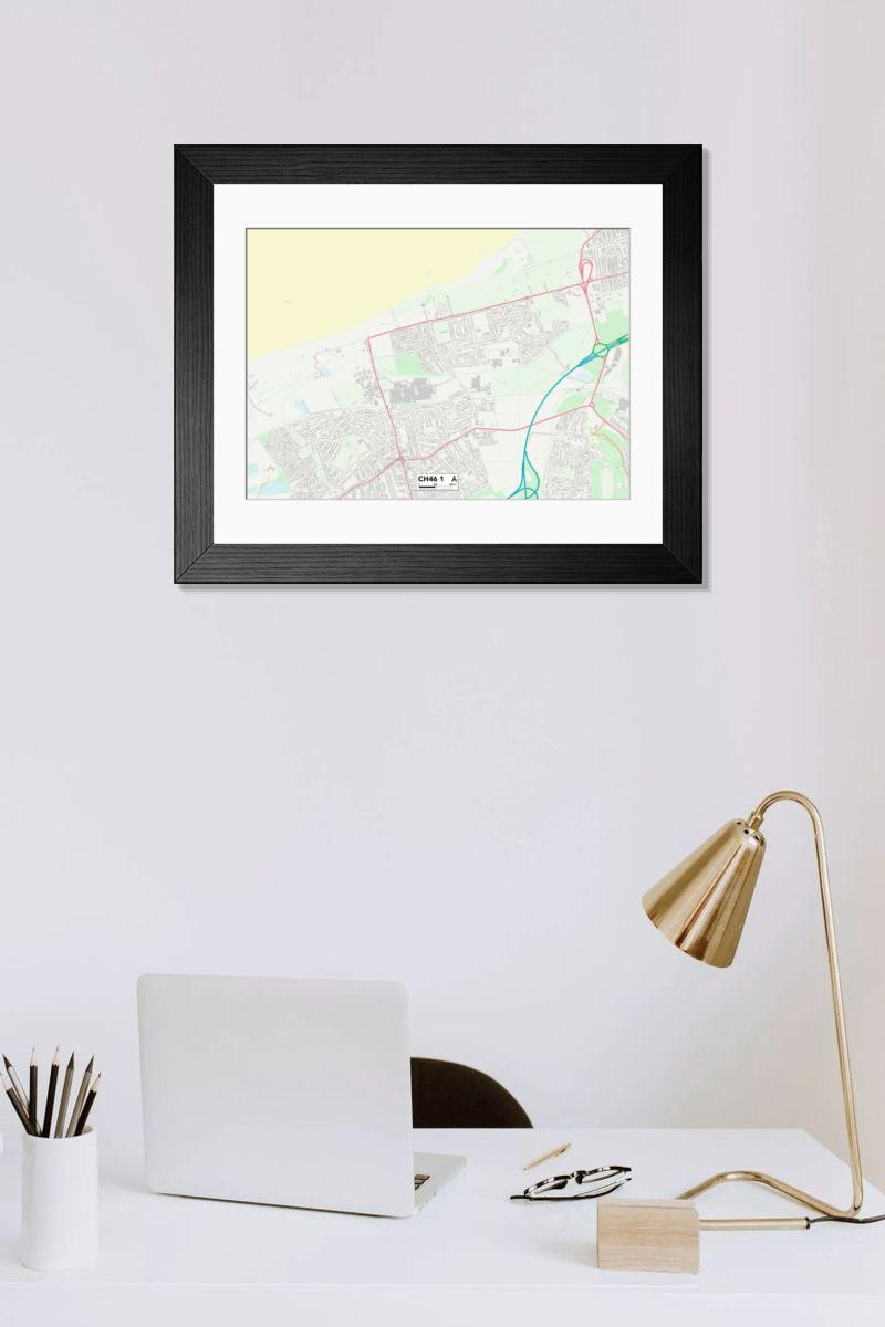 Shown hanging in a room: Modern 14"x12" (36x31cm)