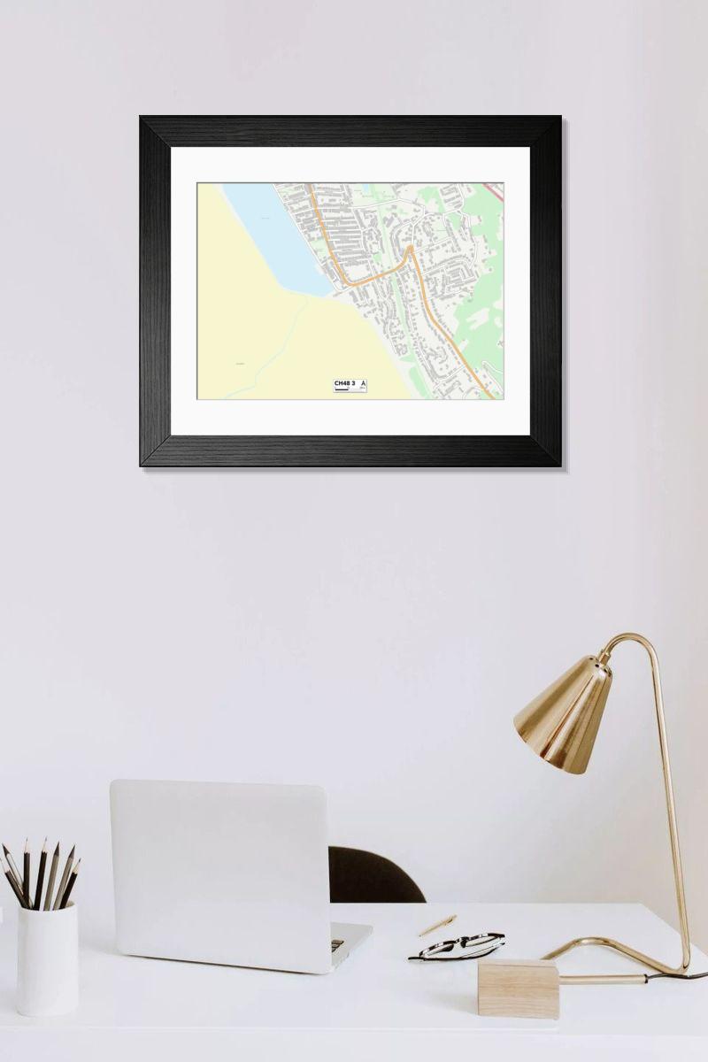 Shown hanging in a room: Modern 14"x12" (36x31cm)