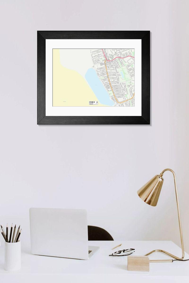Shown hanging in a room: Modern 14"x12" (36x31cm)