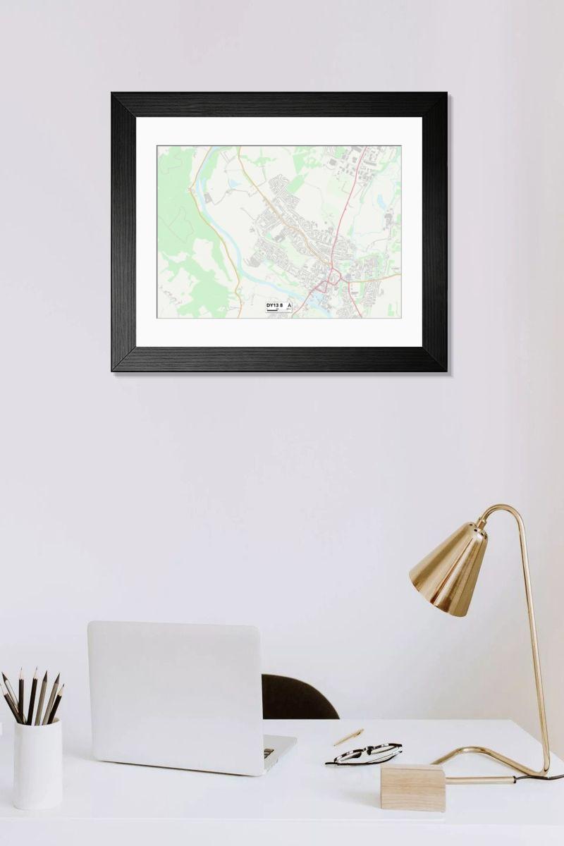 Shown hanging in a room: Modern 14"x12" (36x31cm)