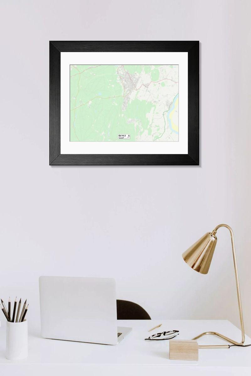 Shown hanging in a room: Modern 14"x12" (36x31cm)