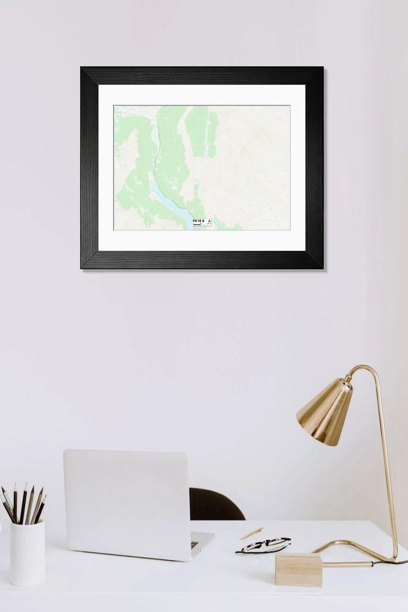 Shown hanging in a room: Modern 14"x12" (36x31cm)