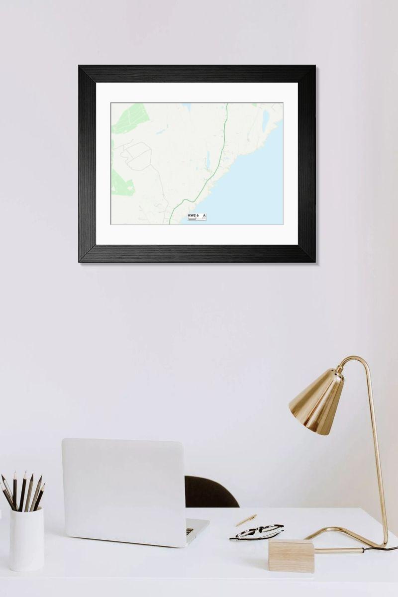 Shown hanging in a room: Modern 14"x12" (36x31cm)