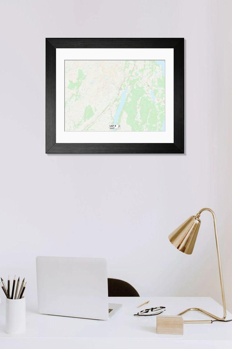 Shown hanging in a room: Modern 14"x12" (36x31cm)