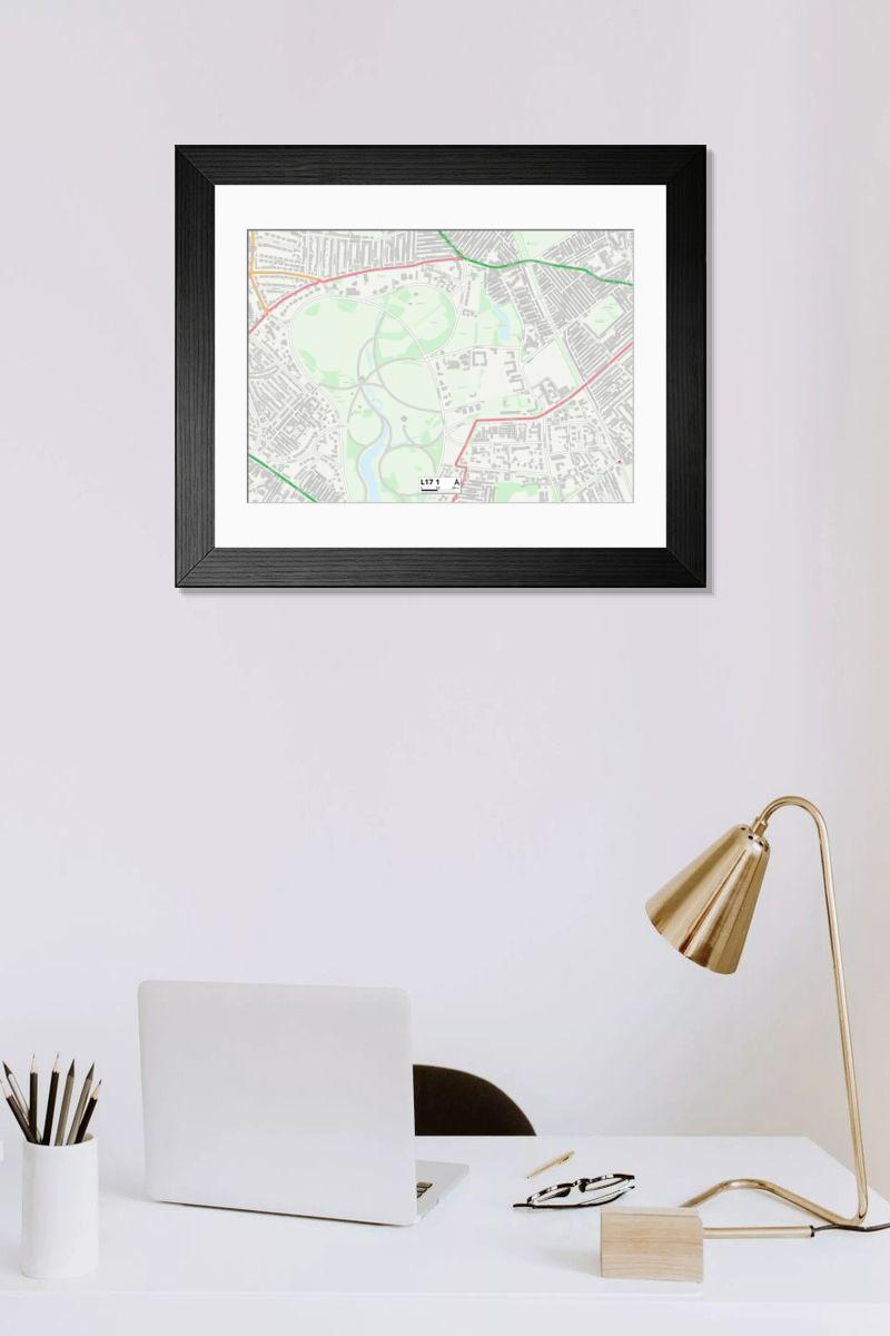 Shown hanging in a room: Modern 14"x12" (36x31cm)