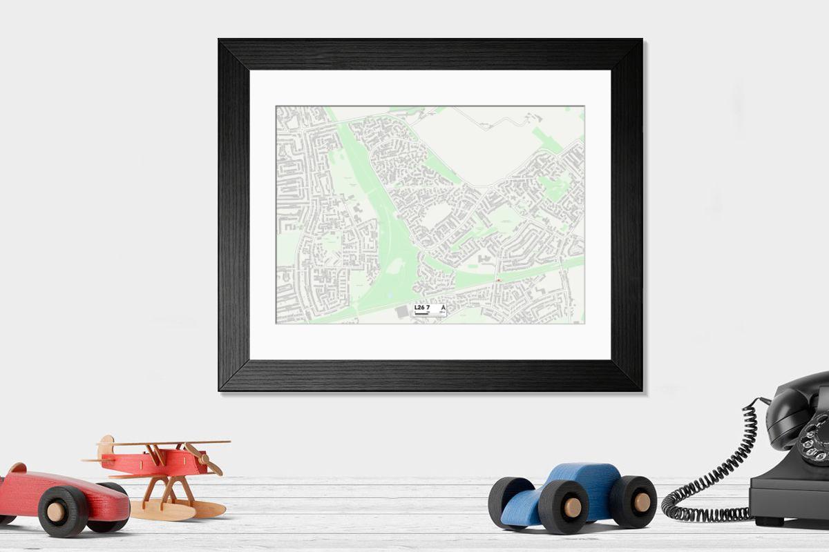 Shown hanging in a room: Modern 14"x12" (36x31cm)