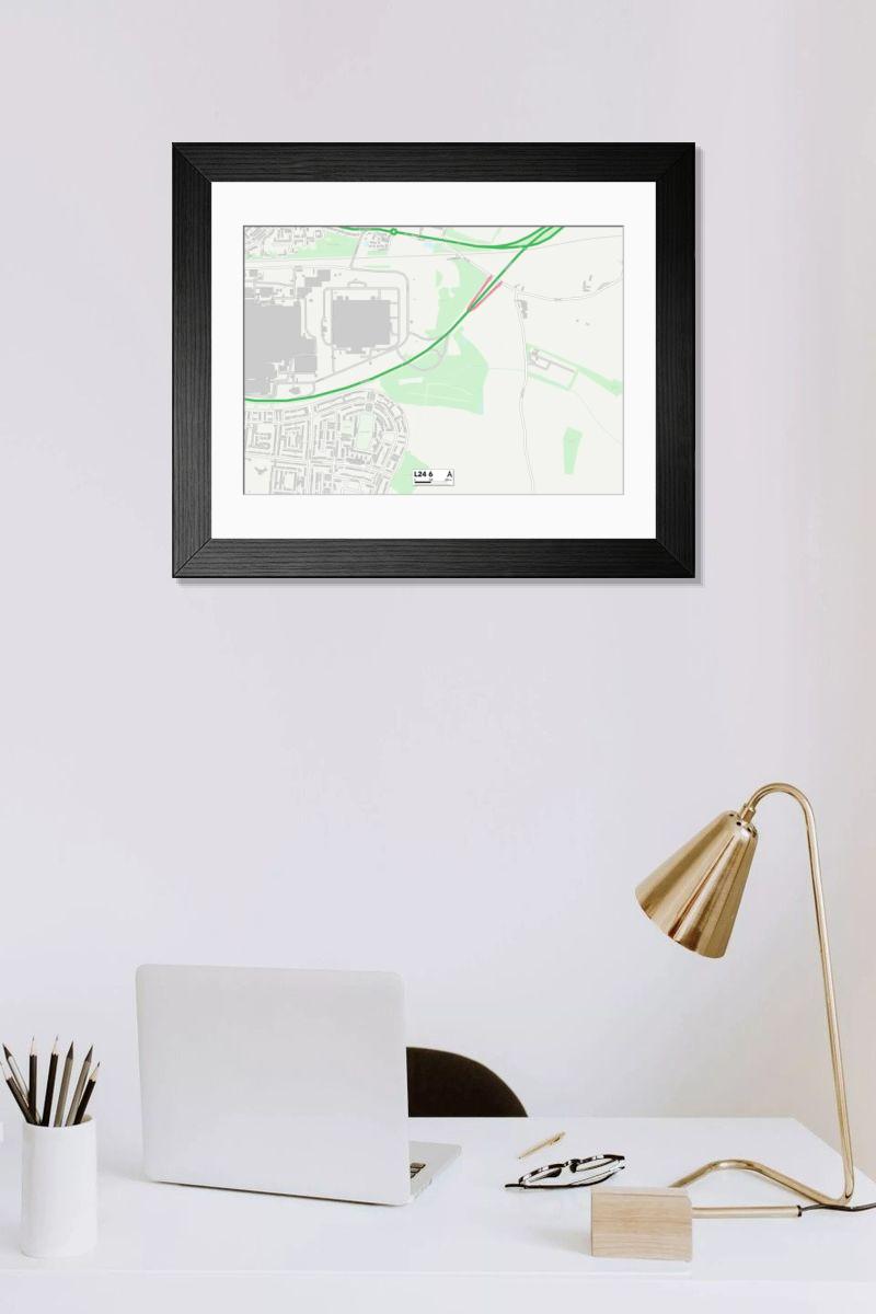 Shown hanging in a room: Modern 14"x12" (36x31cm)