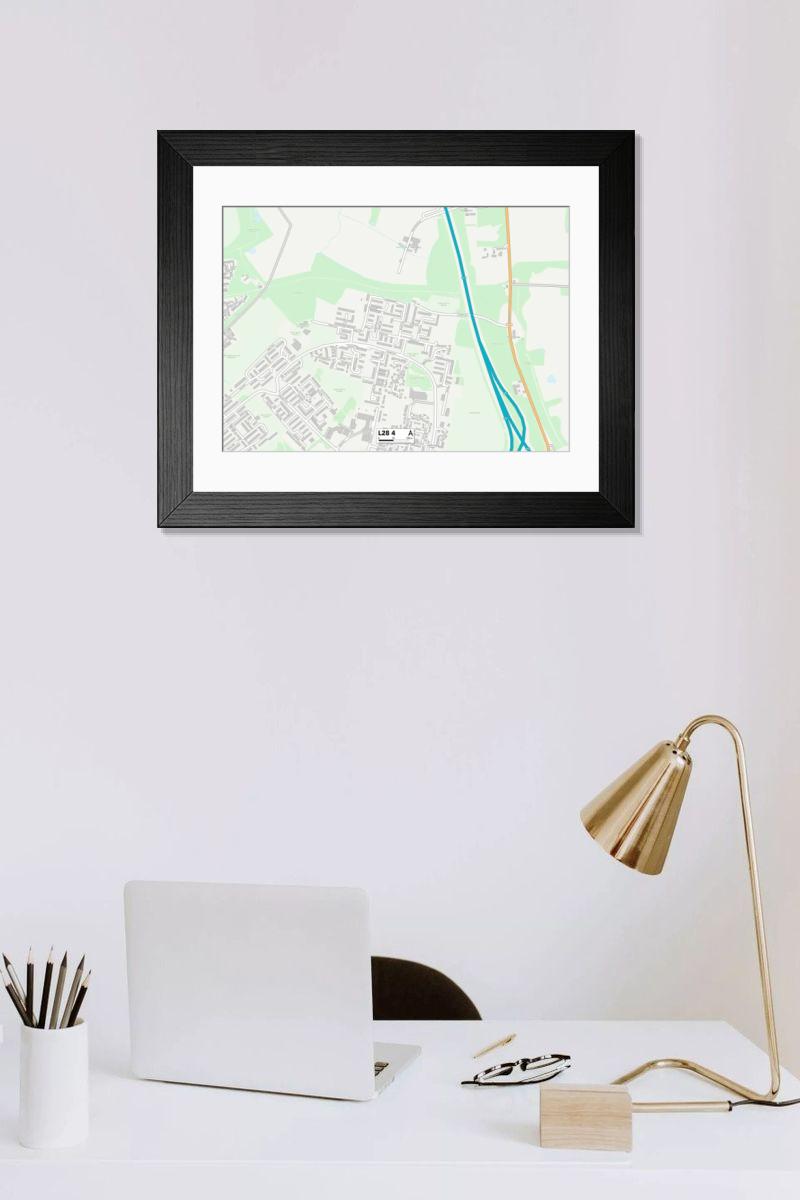 Shown hanging in a room: Modern 14"x12" (36x31cm)