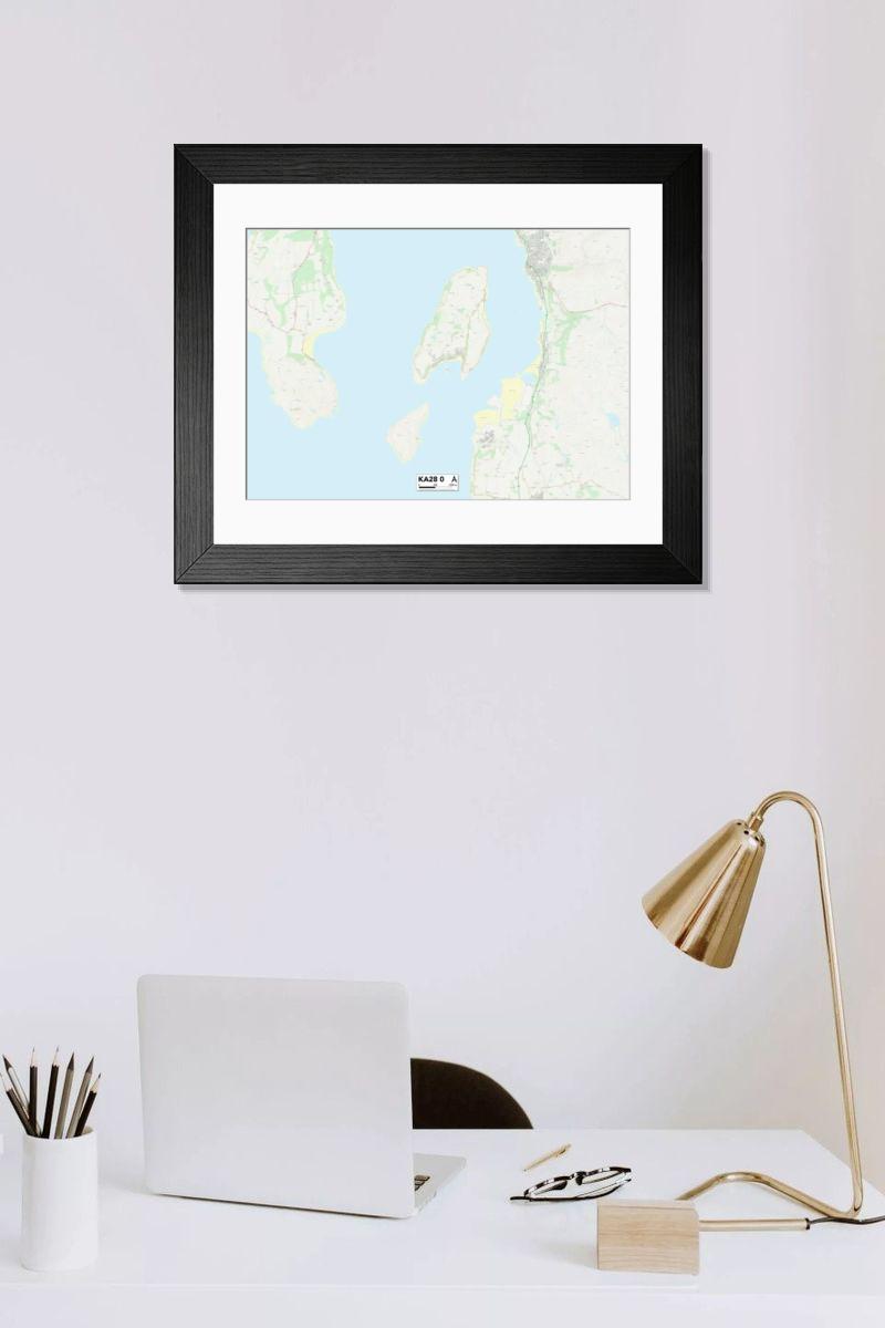 Shown hanging in a room: Modern 14"x12" (36x31cm)