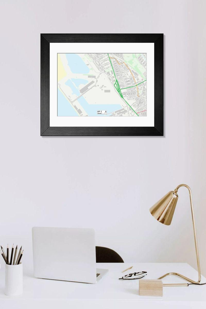 Shown hanging in a room: Modern 14"x12" (36x31cm)