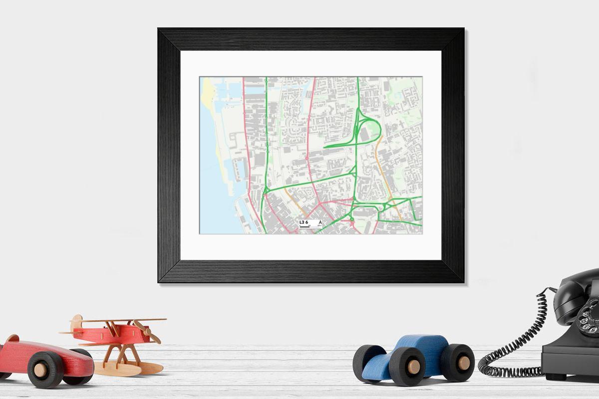 Shown hanging in a room: Modern 14"x12" (36x31cm)