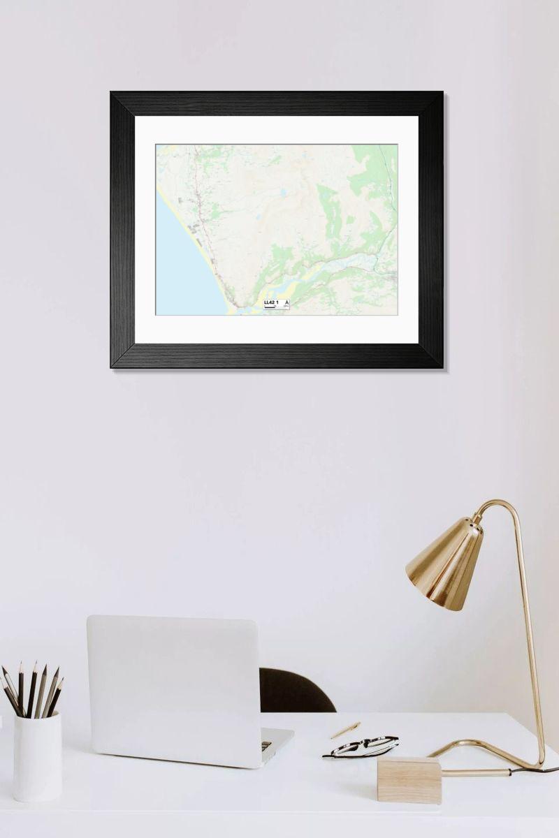Shown hanging in a room: Modern 14"x12" (36x31cm)