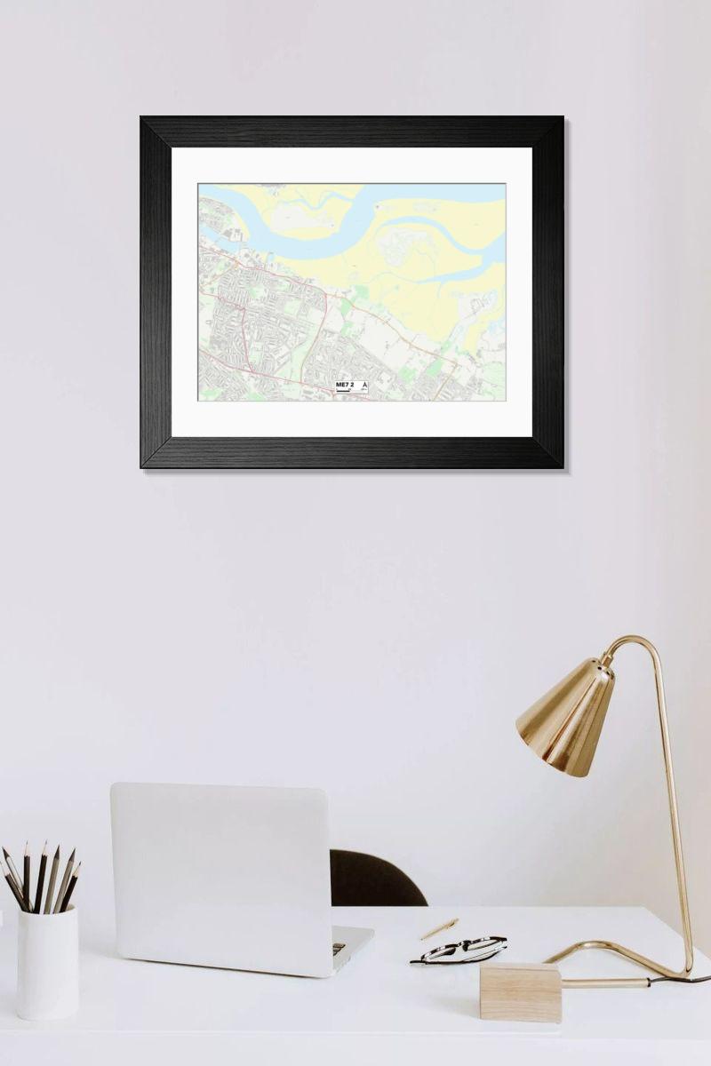 Shown hanging in a room: Modern 14"x12" (36x31cm)