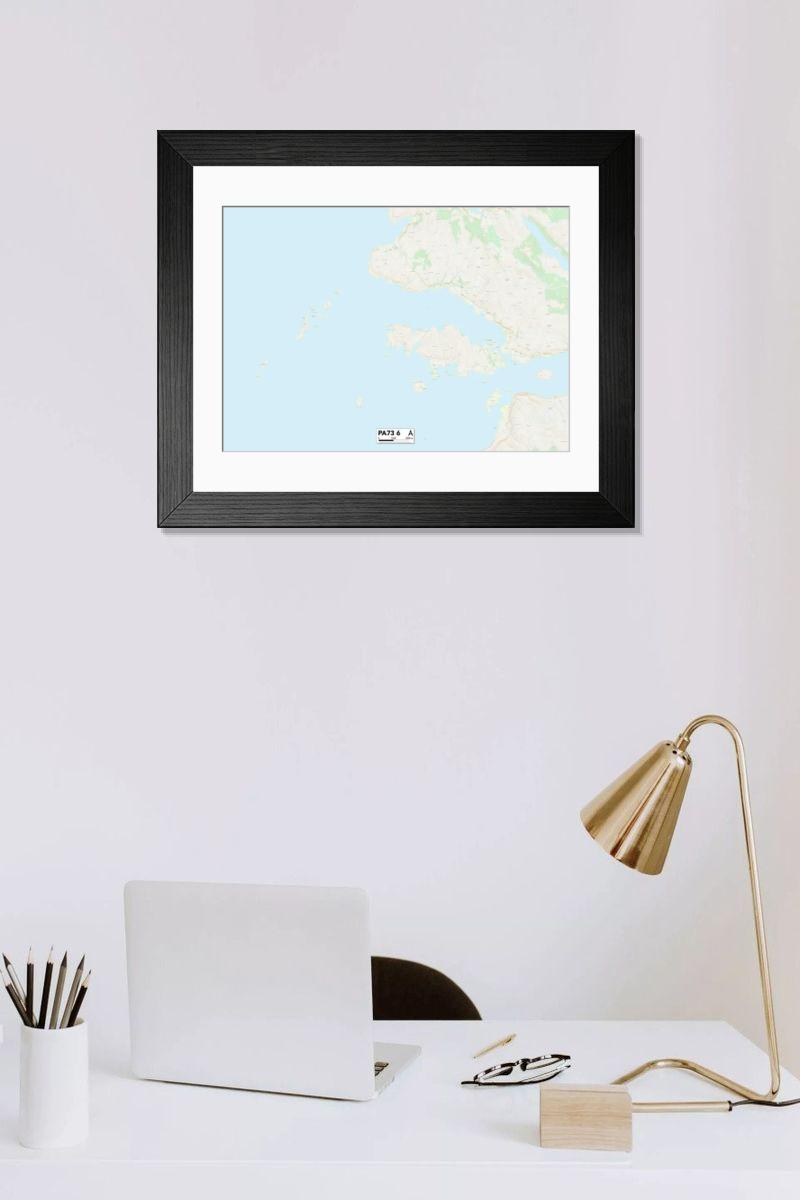 Shown hanging in a room: Modern 14"x12" (36x31cm)