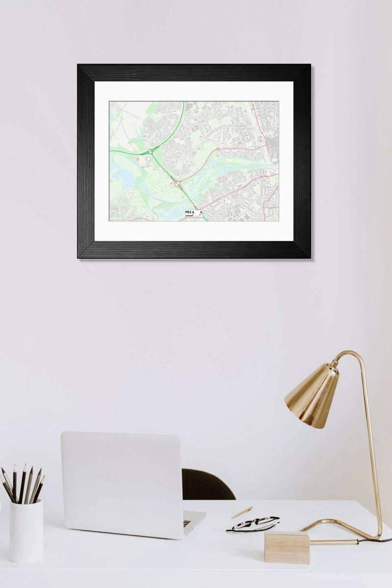 Shown hanging in a room: Modern 14"x12" (36x31cm)