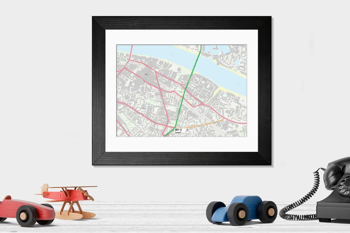 Shown hanging in a room: Modern 14"x12" (36x31cm)