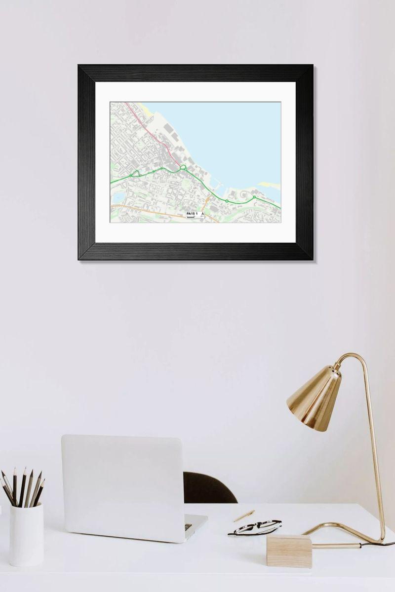 Shown hanging in a room: Modern 14"x12" (36x31cm)