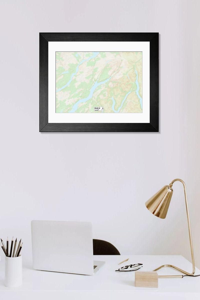 Shown hanging in a room: Modern 14"x12" (36x31cm)
