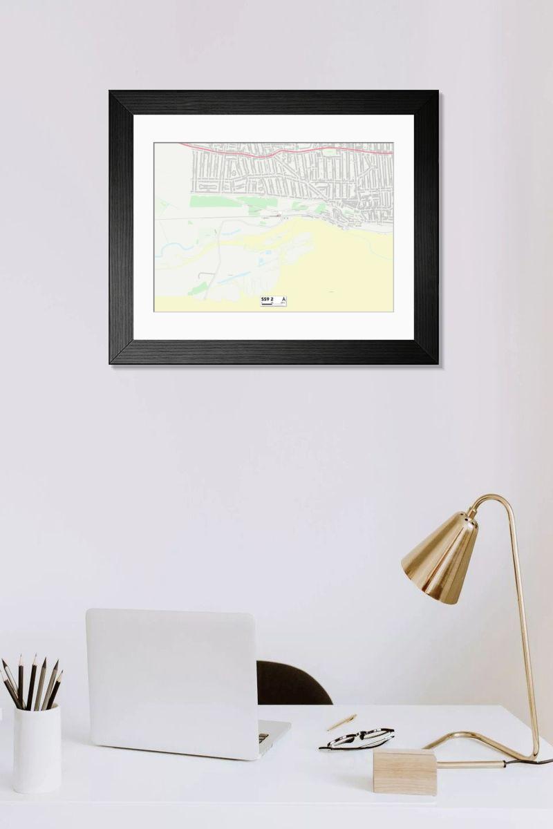 Shown hanging in a room: Modern 14"x12" (36x31cm)