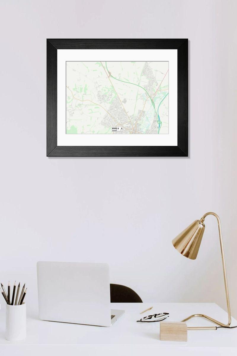 Shown hanging in a room: Modern 14"x12" (36x31cm)