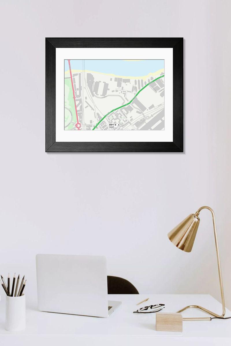 Shown hanging in a room: Modern 14"x12" (36x31cm)