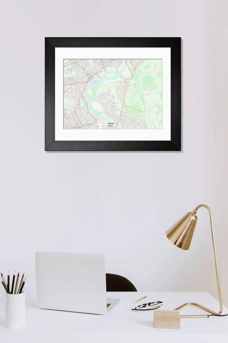 Shown hanging in a room: Modern 14"x12" (36x31cm)