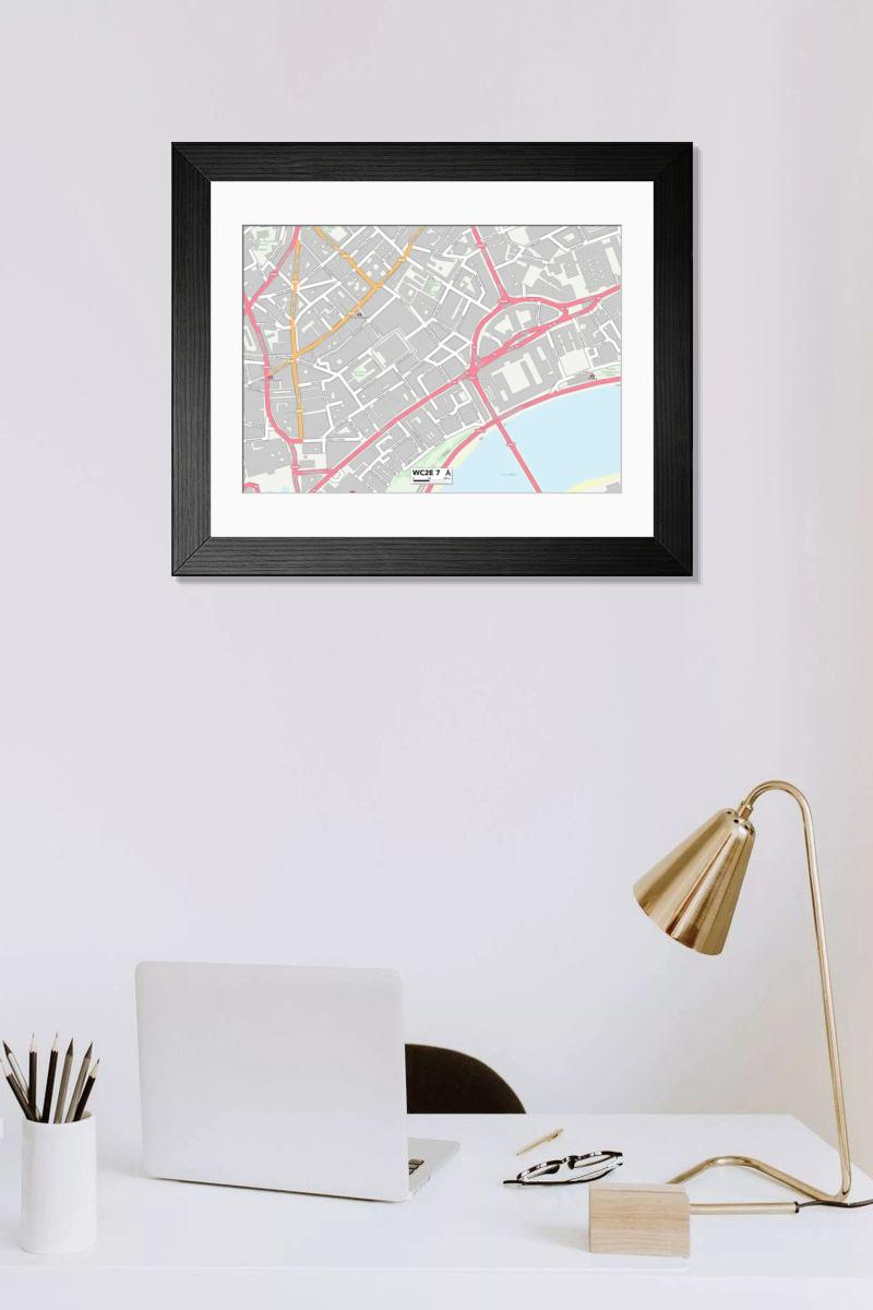 Shown hanging in a room: Modern 14"x12" (36x31cm)