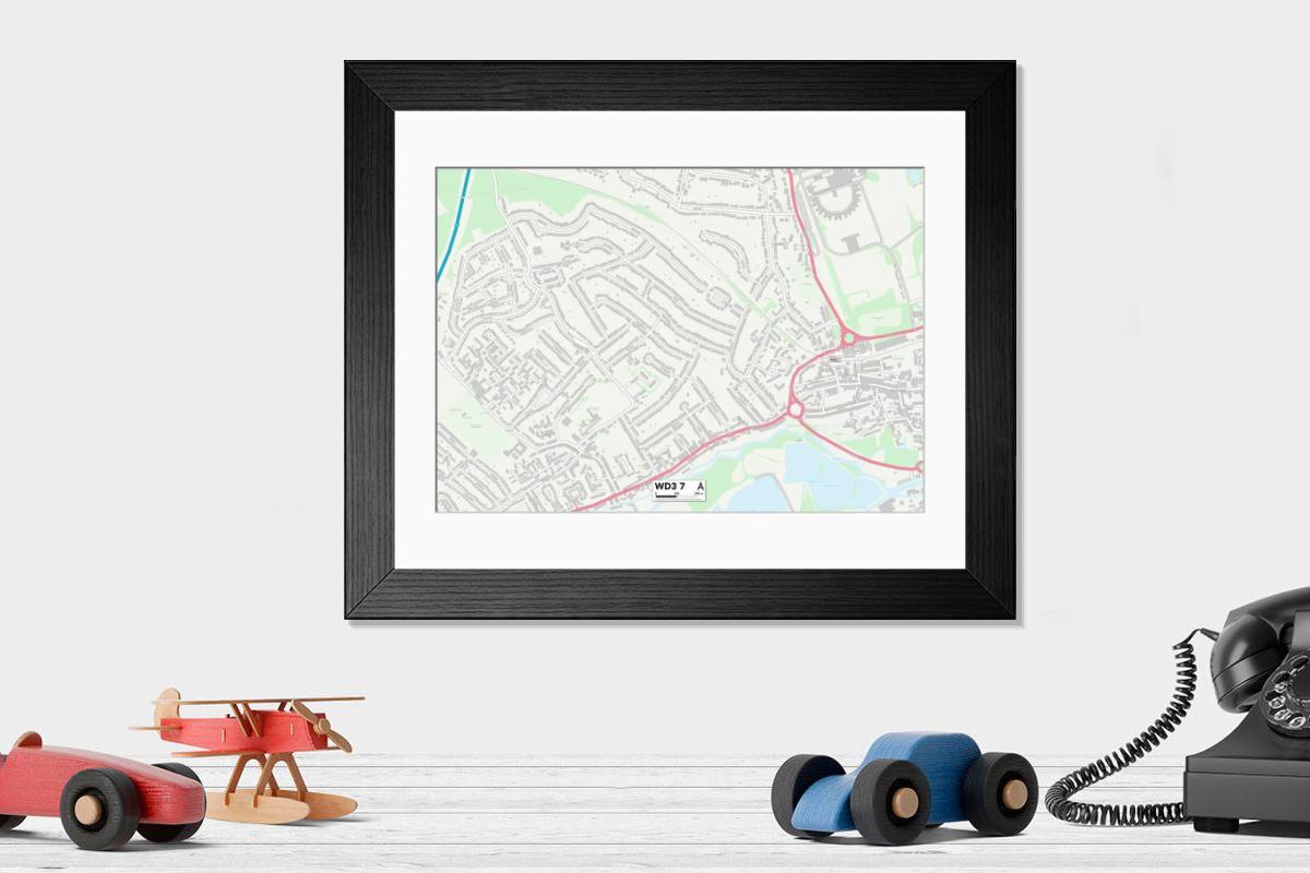 Shown hanging in a room: Modern 14"x12" (36x31cm)