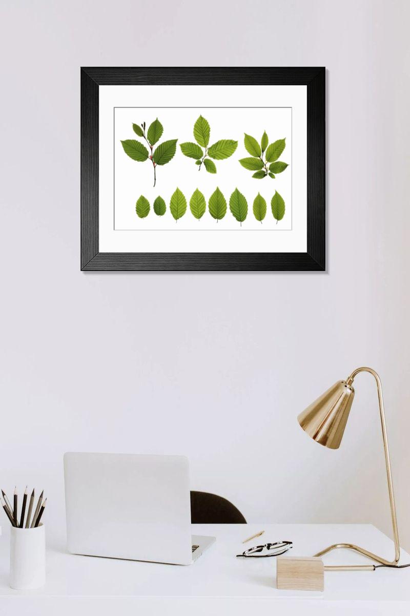 Shown hanging in a room: Modern 14"x12" (36x31cm)