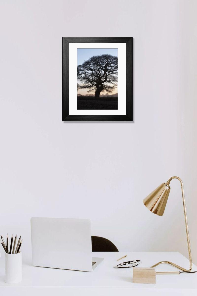 Shown hanging in a room: Modern 14"x12" (36x31cm)